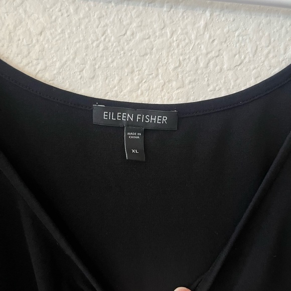 NEW Eileen Fisher 100% Silk Black Tank Cami XL Blouse - Picture 2 of 4